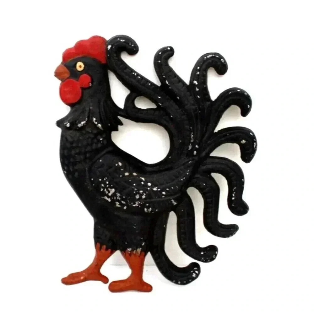 Vintage Rooster Chicken Aluminum Metal Wall Room Decorative Decor Kitchen